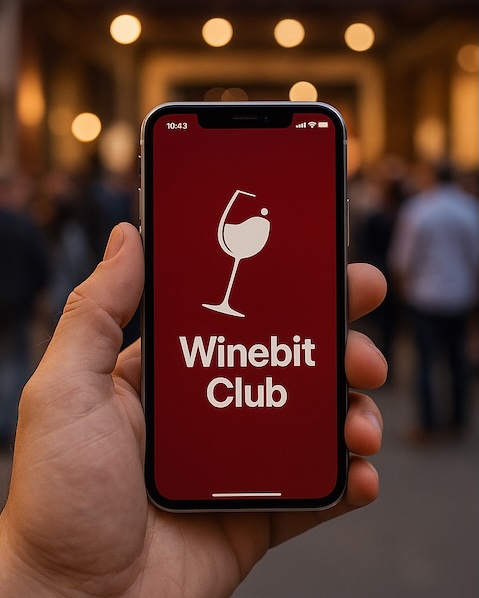 Il sommelier aperto sul telefono