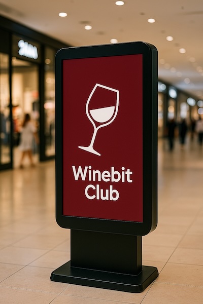 Totem winebit al punto vendita